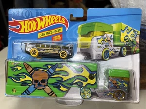 Hotwheels "Pencil Pusher" Hauler Fahrzeug & abnehmbarer Anhänger grün 2018 - Bild 1 von 3