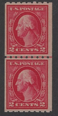 1912 #411 NH Line Pair.  CV $125 - Image 1 of 2