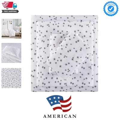 Juego de sábanas dobles ultra suaves con temática de invierno - Ropa de cama de franela certificada OEKO-TEX Foto 1 de 4