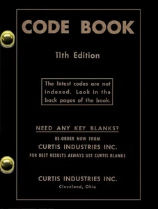 20er 30er 40er 50er bis 1952 Curtis Key Code Buch ANSEHEN @ INHALTSSEITEN ALLE VINTAGE - Bild 1 von 10