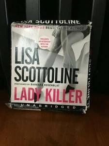  Audiobooks on CD-Lisa Scottoline-LADY KILLER read by Barbara Rosenblat-9-CDs  - Picture 1 of 10