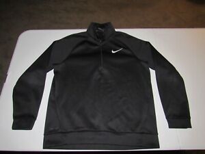 Nike Men's Dri-Fit Black 1/2 Zip Up Long Sleeve Sweatshirt Size L