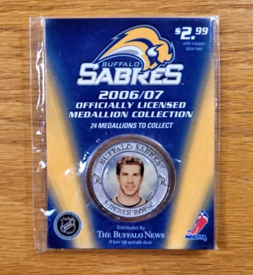 Moneda Derek Roy Buffalo Sabres Equipo de Hockey NHL 2006/2007 Colección Medallion Foto 1 de 3