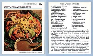 West African Couscous #23V Medley McCall's Great American Recipe Card - Picture 1 of 1