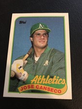 1989 Topps Jose Canseco #500 *ERROR CARD* *STATS CUTOFF and INK ERROR*