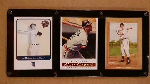 AL KALINE 3 CARD PLAQUE SCREWDOWN DETROIT TIGERS HOF Cover