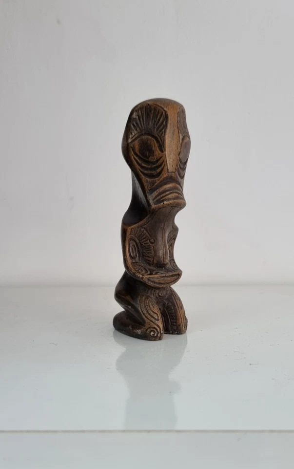 Sculpture Statue Oceanic Art  Figurine.Statuette résine Tiki Polynésie - Photo 1/4