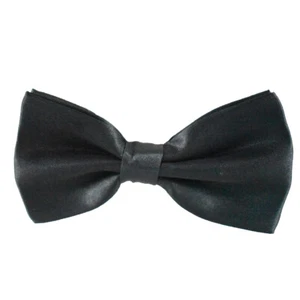 Corbata de moño tejido preatado para hombre color liso desgaste formal NEGRO - Imagen 1 de 4