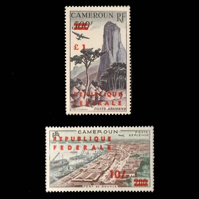 CAMERÚN CAMERÚN Sc C39a-C40a MNH SCHG EMBALAJE ORIGINAL Conjunto Completo Estampillas Correo Aéreo CV$138 Foto 1 de 2