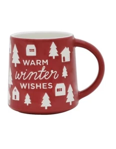 NWT Holiday Christmas Warm Winter Wishes Coffee Tea Cup Mug 8Oz - Picture 1 of 4