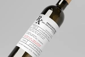 2x Prescription Label White Wine Label Funny Wine Bottle Sticker Novelty Gift - Picture 1 of 5