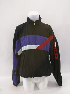 Vintage FILA Purple Red Black Retro Color Block Jacket size XL - Picture 1 of 3