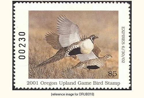 D2K Oregon Upland Bird 2001-2 $5 - Image 1 of 1