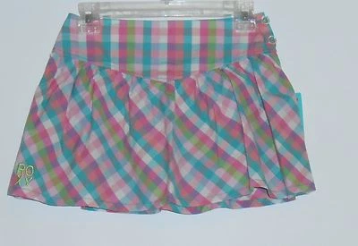 Roxy Girls "Rad Moves" Plaid Skirt Pink Multi Ten (10) NWT - Image 1 of 2