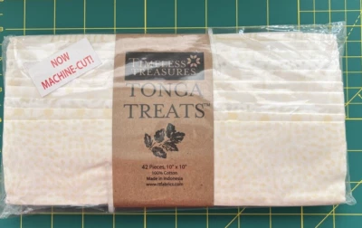 Timeless Treasures Tonga Treats - VANILLA - (42) 10" Batik Fabric Squares - Image 1 of 3