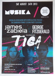 TIGA ORIGINAL GIG POSTER EDINBURGH 2013 42 cm x 59 cm - Picture 1 of 5
