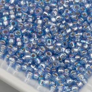 Toho Seed Beads 8/0 Light Sapphire Silver Lined Rainbow 15g #2033 10642194 - Picture 1 of 1