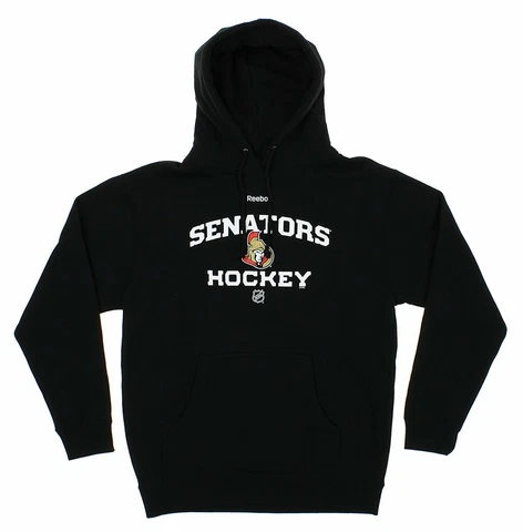 Reebok NHL Men's Ottawa Senators Logo Crest Basic Pullover Fleece Hoodie Cover