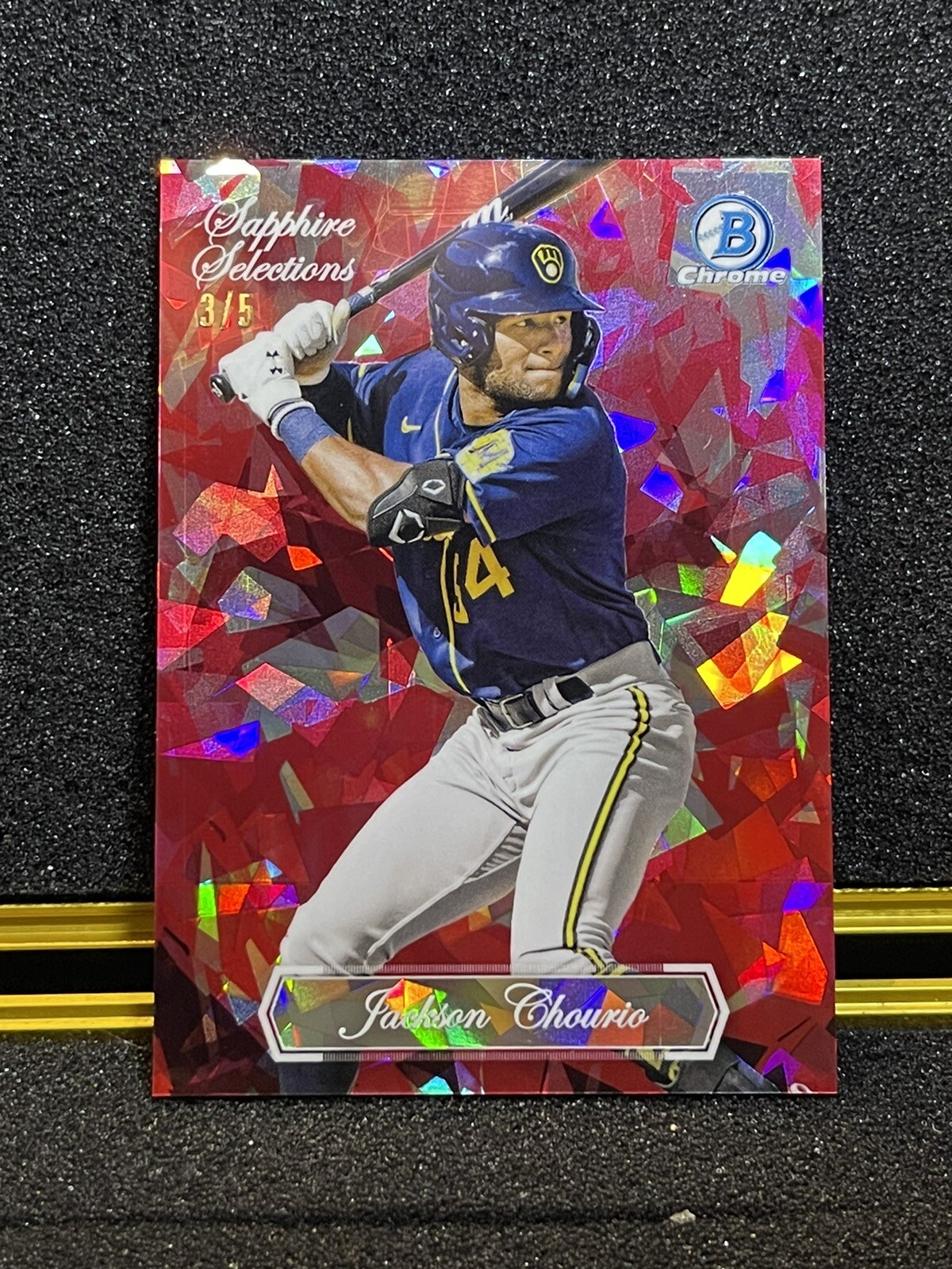 2023 Bowman Chrome Sapphire Jackson Chourio #BSS-3 Sapphire Selections Red #3/5