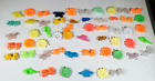 Hair Barrettes Plastic Snap Clips Lot of 56 Multicolor Bows Animals Flowers VTG