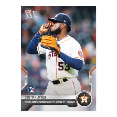 Presale 2021 Topps NOW Cristian Javier #140 ~ Houston Astros ~ PR 531 - Image 1 of 2