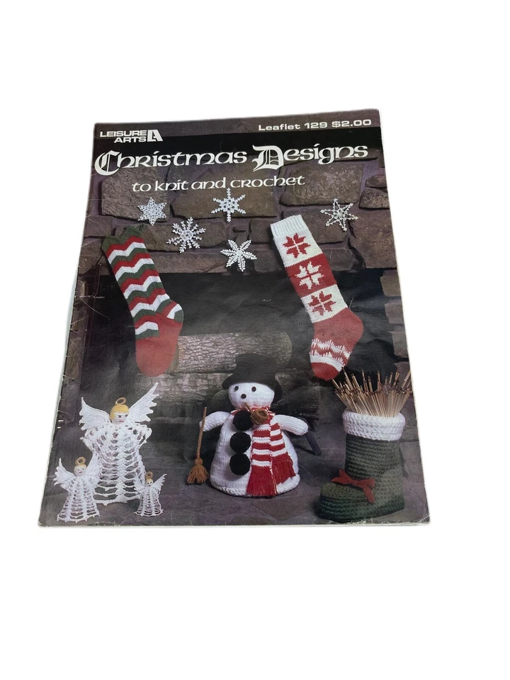 Leisure Arts Christmas Designs To Knit And Crochet  Leaflet 129 - Image 1 of 1