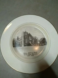 Vintage Collector Plate Gilman Lutheran Church Spring Valley Wisconsin  - Picture 1 of 7