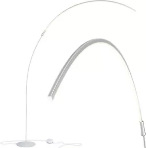 LED Floor Lamp Curved Contemporary Minimalist Lighting Arch Lamp Silver - Picture 1 of 9