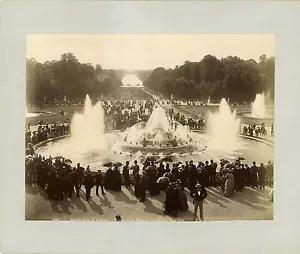 Grandes eaux de Versailles & La Sainte-Chapelle - ZWEI ca 1900er ALBUMENFOTOS - Bild 1 von 2