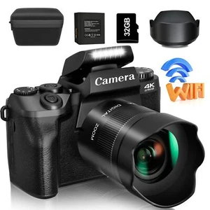 Digital Camera, 4k Cameras for Photography & Video, 64MP WiFi Touch Screen Vl... - Picture 1 of 9