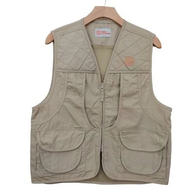 Master Sportsman Vest Mens Small Beige Mesh Hunting Utility Hiking Fishing - Image 1 of 4
