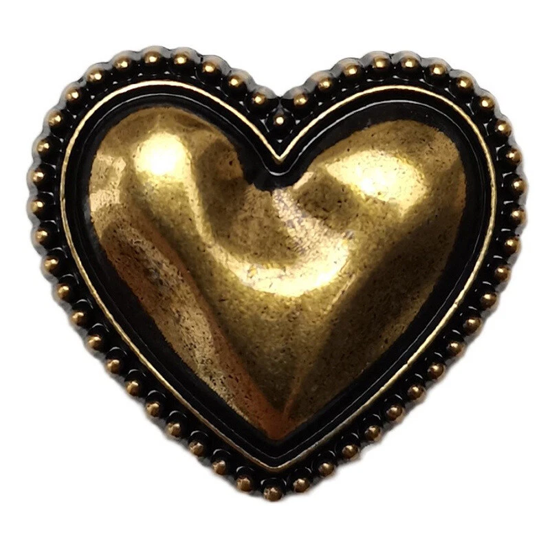 20X Vintage Style Heart Shape Alloy Shank Buttons Sewing Craft Small 19mm, 23mm - Image 1 of 4