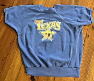Vintage Women's Crewneck Sweatshirt Shirt Retro Cozy Texas Silkscreen Medium - Picture 1 of 7