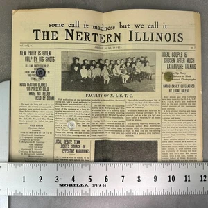 RARE NIU University of IL Dekalb Student/College Newspaper "THE NERTERN" 1930s - Picture 1 of 3