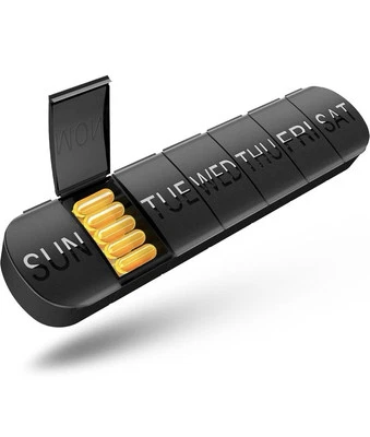 PILLBOX 7 Day Weekly Pill Box Organiser Medicine Tablet Storage Dispenser Case Box AM PM