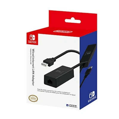 Wired Internet LAN Adapter By Hori For Nintendo Switch Black LAN NSW-004 8E - Image 1 of 3