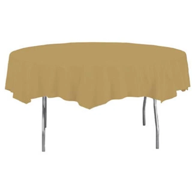Creative Converting 703276 82 in. Octy Round Plastic Table Cover- Glittering ... - Image 1 of 1