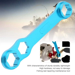 Blue Aluminium Alloy Fishing Reel Wrench Lightweight Tool fr Fishing Reel Repair - Picture 1 of 12