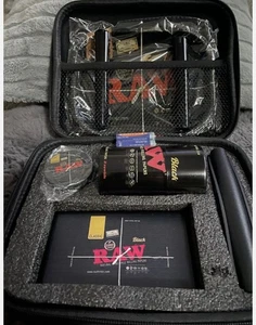 Raw Rolling Tray Set -Gift Set Bundle Kit-Black - Picture 1 of 2