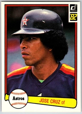 1982 Donruss #244 - Jose Cruz Houston Astros (NM) *HGCARDS* - Image 1 of 2