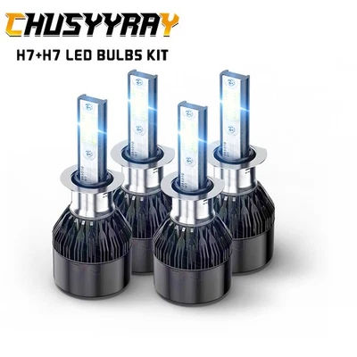 Kit de bombillas LED altas/bajas de faros H7+H7 para BMW X1 Sport Utility 4 puertas 2010-2019 Foto 1 de 4