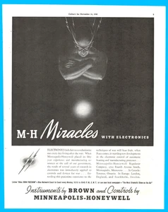 Miracles with Electronics Minneapolis-Honeywell military print ad 1942 WWII - Picture 1 of 3