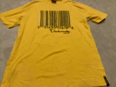 VINTAGE DrunknMunky Yellow Skateboarding Grunge Baggy Bar Code XXL T Shirt Y2K - Image 1 of 4