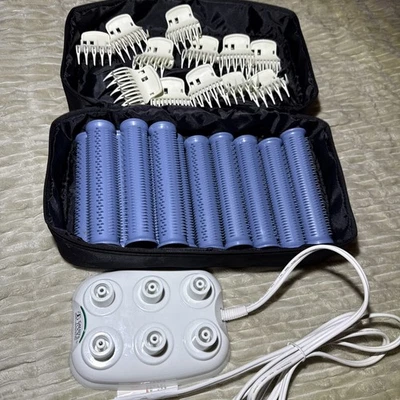 Calista Tools Ion Hot Rollers Long Style Set 6 Base L6 Tested Working 12 Rollers Foto 1 de 4