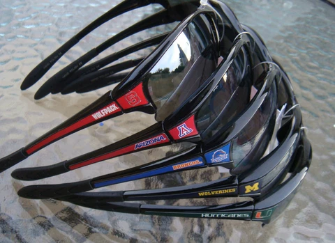 NCAA Sunglasses Official licensed Full Sport Black Frame ( TEAM # B ) Cover