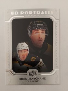 2019-20 Upper Deck Series 1 UD Portraits #P-22 Brad Marchand Boston Bruins