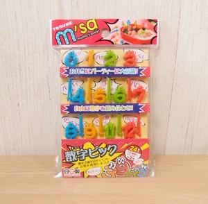 Food Picks TORUNE Lunch Box Japanese Bento Accessories Figure Numeral 24pcs - Picture 1 of 7