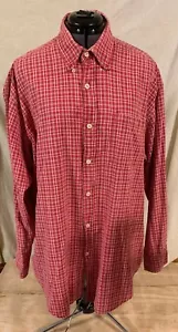 CAMICIA UOMO ORVIS CASUAL TAGLIA XL ABBOTTONATA ROSSA A QUADRI manica lunga - Foto 1 di 7