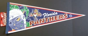 FLORIDA PANTHERS RETRO LOGO FELT WALL PENNANT ORIGINAL 12" X 30" - Picture 1 of 1