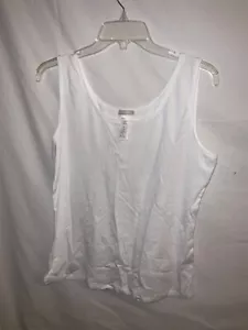 HANRO # 1257 Soft Touch Knit Tank White Comfort/Soft XL - Picture 1 of 7